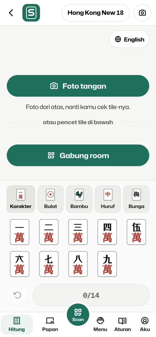 Tombol Foto tangan di atas keyboard tile
